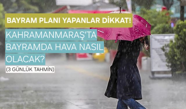 Kahramanmaraş’ta Bayramda Hava Nasıl Olacak? 3 Günlük Tahmin Açıklandı