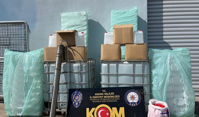 Adana'da kaçak 2 bin 150 litre etil alkol ele geçirildi