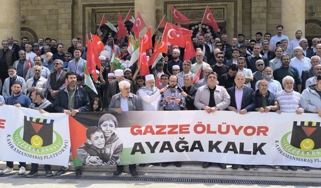 Kahramanmaraş'ta Abdülhamithan Camisi’nde Filistin’e Destek Sesi