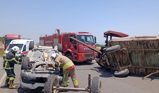 Hatay'da traktörle çarpışan otomobildeki 2 kişi yaralandı
