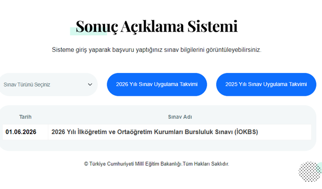 İOKBS Sonuçları Açıklandı! MEB Sonuç Sorgulama Ekranı