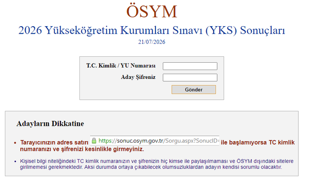 YKS SONUÇLARI AÇIKLANDI! YKS -2026 ÖSYM SORGULAMA EKRANI, TERCİH SÜRECİ NE ZAMAN BAŞLIYOR?