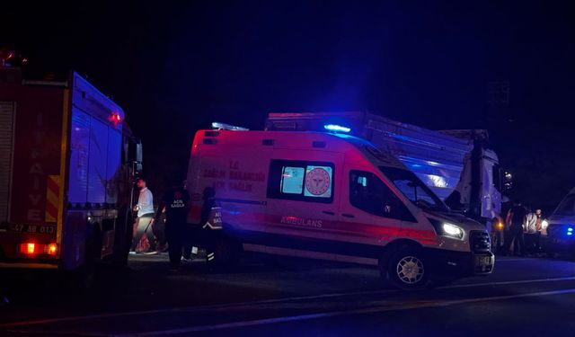 Mardin'de otomobil ile kamyonun çarpıştığı kazada 2 kişi öldü, 6 kişi yaralandı