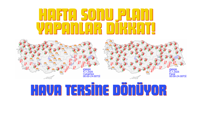 Meteoroloji Uyardı: Hafta Sonu Türkiye Genelinde Yağış Bekleniyor!
