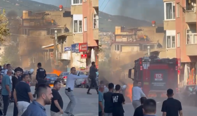 Serintepe’de Korkutan Araç Yangını: Seyir Halindeki Otomobilin Motoru Alev Aldı