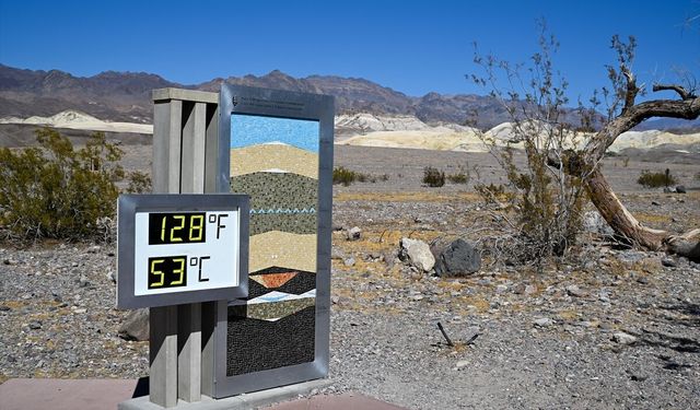 CALIFORNIA - ABD'deki Ölüm Vadisi'nde sıcaklık 53 dereceyi buldu