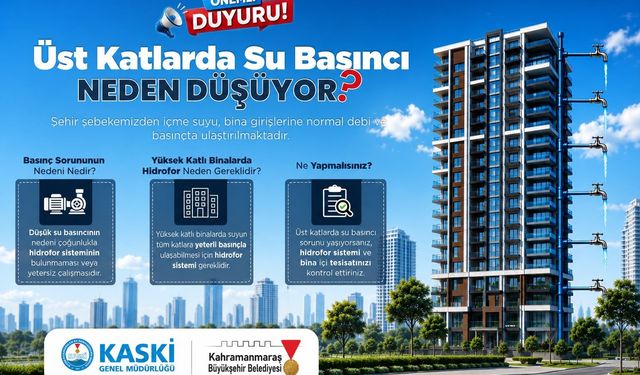 KASKİ'den Kritik Su Basıncı Uyarısı: Üst Katlarda Su Akmıyorsa Sebebi Bu Olabilir!
