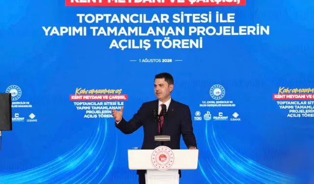 Bakan Murat Kurum Kahramanmaraş'ta Açılışları Gerçekleştirdi: Kent Meydanı ve Toptancılar Sitesi Hizmete Girdi