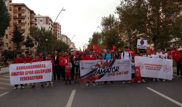 Kahramanmaraş’ta Amatör Spor Haftası Kortej Yürüyüşü Düzenlendi