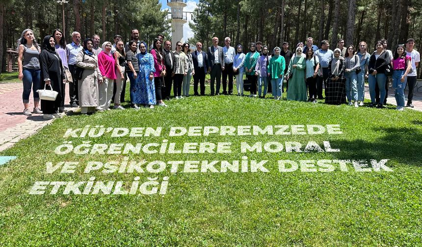 KİÜ’den Depremzede Öğrencilere Moral Ve Psikoteknik Destek Etkinliği