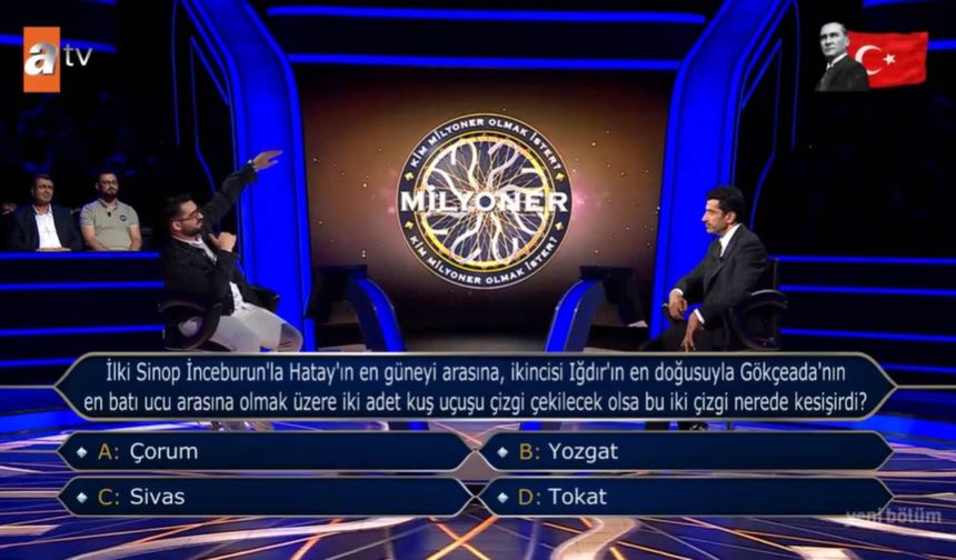 Kim Milyoner Olmak İster'de bugün yayımlanan bölümde 5 milyon değerindeki soru açıldı