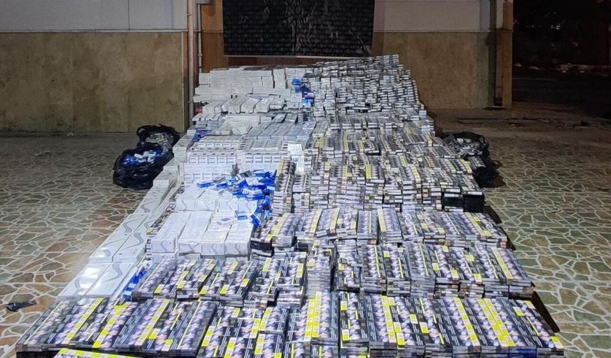 Batman'da 18 bin 910 paket gümrük kaçağı sigara ele geçirildi