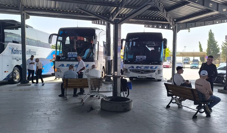 Kahramanmaraş Otogarı’nda bayram dönüşü yoğunluğu