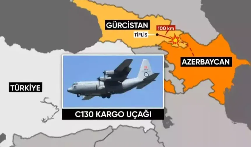 TSK'ya ait kargo uçağı Gürcistan’da düştü!