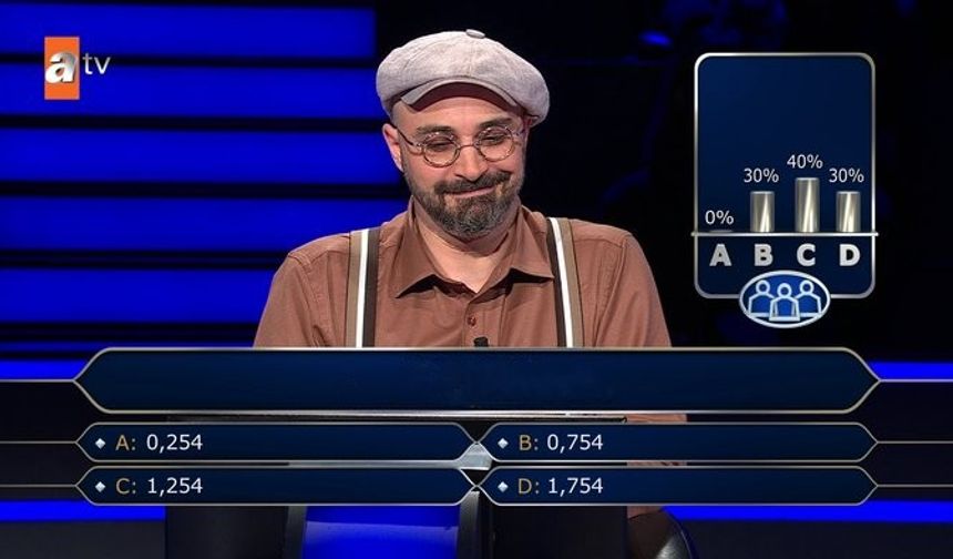 Milyoner’de çeyrek altın sorusu! Doğru cevap neydi?
