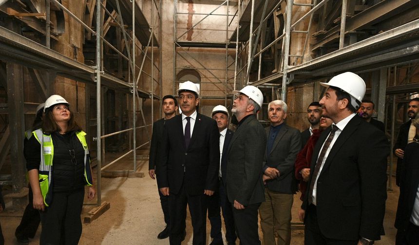 Başkan Görgel, Tarihi Ulu Cami restorasyonunu yerinde inceledi