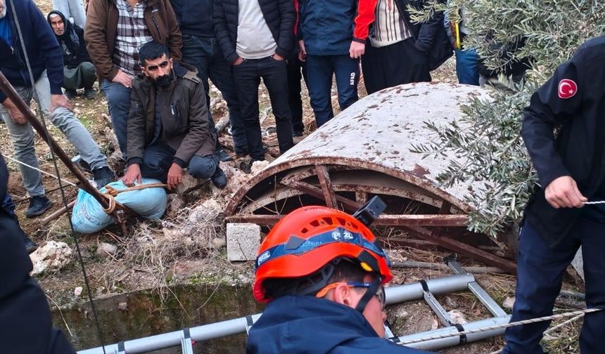 Adıyaman'da su kuyusuna düşen kişi kurtarıldı