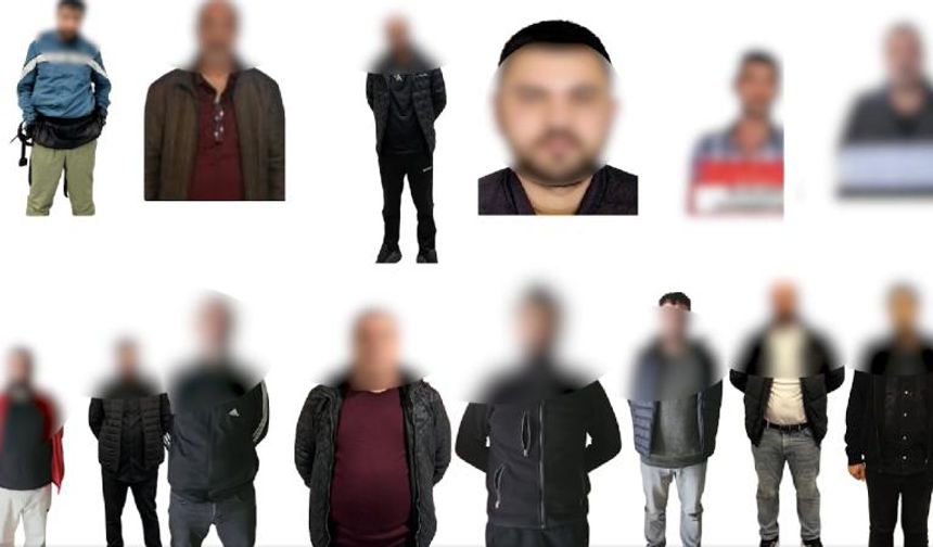 Kırmızı bültenle ve ulusal seviyede aranan 14 suçlu Türkiye’ye getirildi