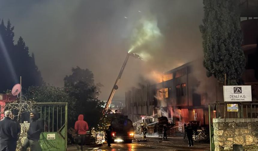Adana'da ahşap panel fabrikasında yangın!
