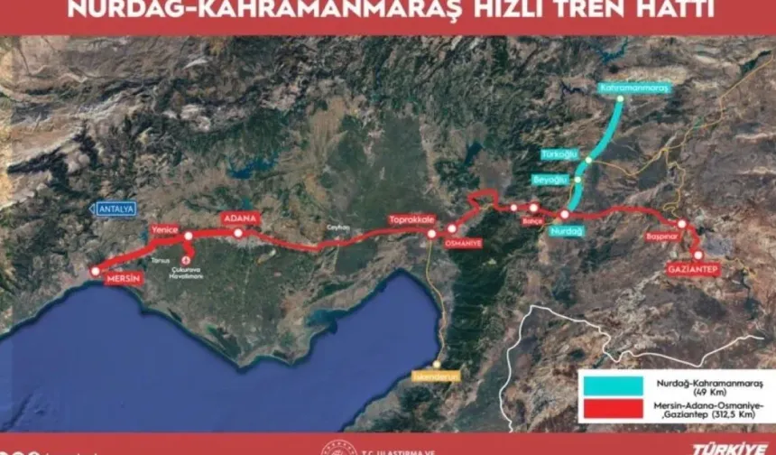 Kahramanmaraş’a Hızlı Tren Müjdesi! 49 Km’lik Nurdağı Hattı Limanlara Bağlayacak