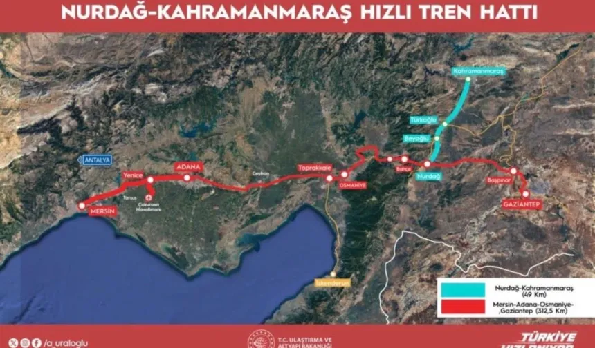 Kahramanmaraş’a Hızlı Tren Müjdesi: Nurdağı Bağlantısı İçin Proje Süreci Sürüyor