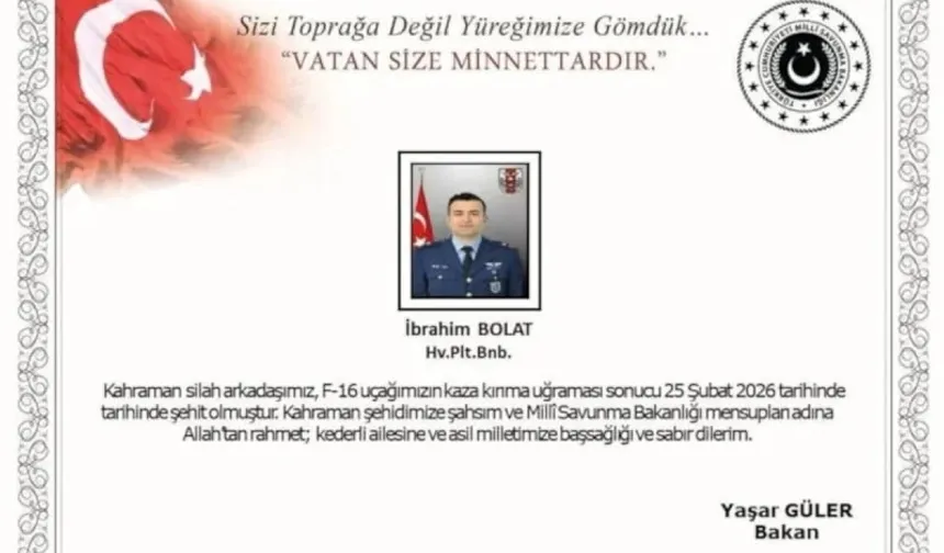Balıkesir’de Şehit Ateşi: Şehit Pilot İbrahim Bolat'la İlgili Kahreden Detay Ortaya Çıktı!