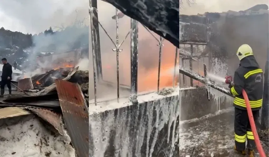 Kahramanmaraş’ta bir ahırda yangın çıktı!