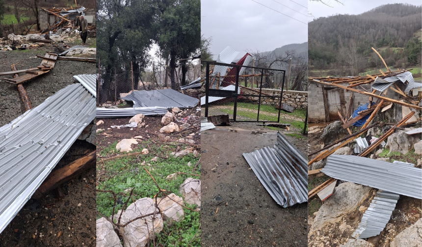 Andırın'da hortum hayatı felç etti!