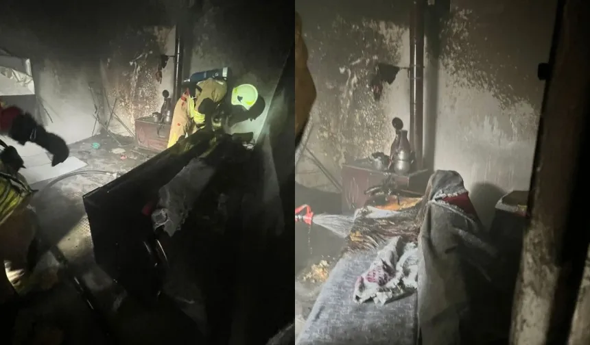 Dulkadiroğlu’nda ev yangını korkuttu