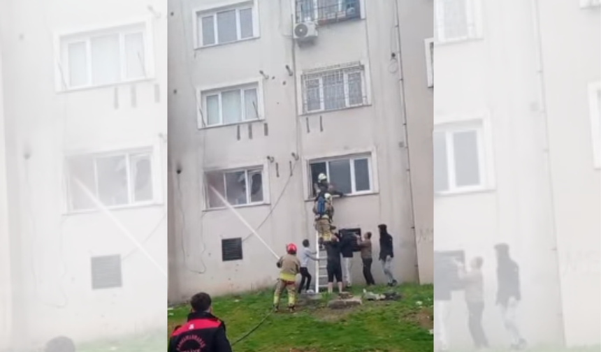 Kahramanmaraş'ta 1 kişi yangında mahsur kaldı