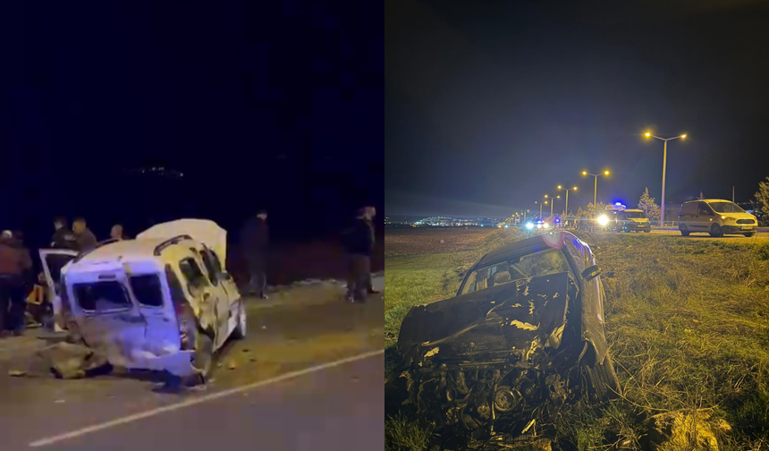 Pazarcık’ta iki araç da hurdaya döndü