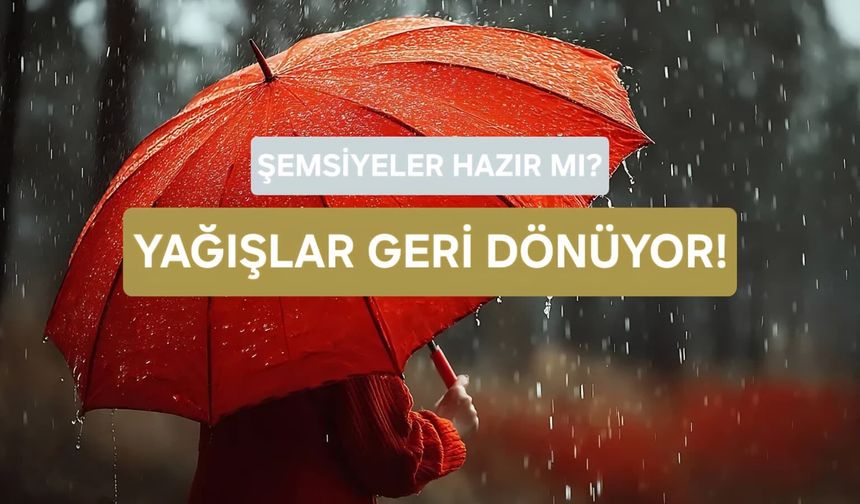 Meteoroloji Uyardı: Hafta Sonu Yağışlı Hava Geri Dönüyor!