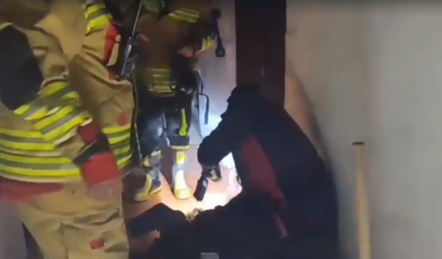 Kahramanmaraş’ta yangında yaşlı adam son anda kurtarıldı