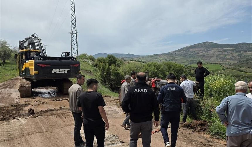 Kilis'te çayda mahsur kalan kişi kurtarıldı
