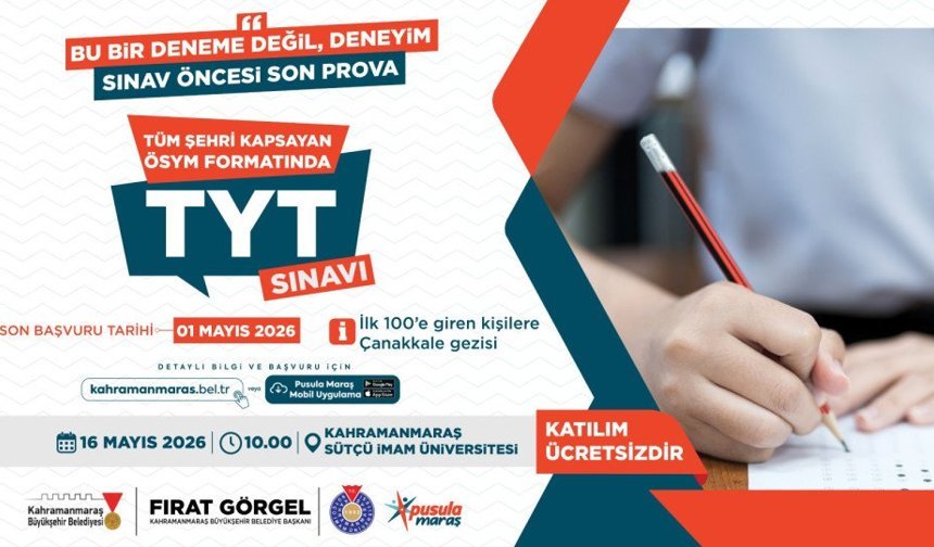 Kahramanmaraşlı Öğrencilere Büyükşehir'den Ödüllü Deneme Sınavı