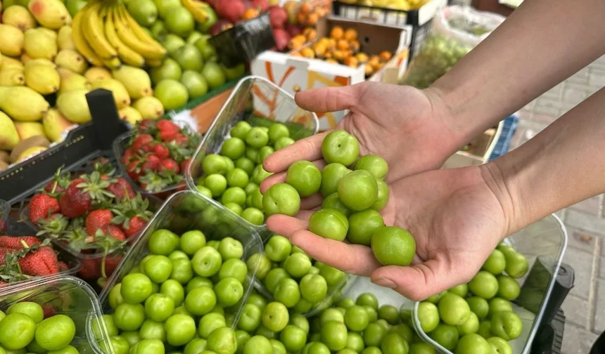 Tezgâhlarda Bahar Sürprizi! Yeşil Erik 500 TL’den Satışta