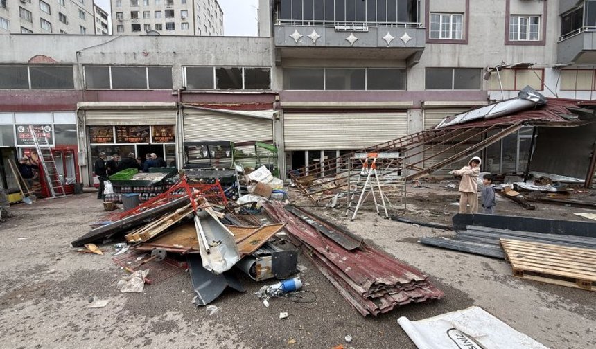 Gaziantep'te fırtınanın verdiği hasar gün aydınlanınca ortaya çıktı