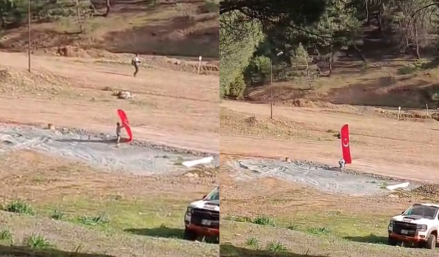 Kahramanmaraş’ta Yürek Isıtan Görüntü! Küçük Çocuğun Türk Bayrağına Duyarlılığı Takdir Topladı