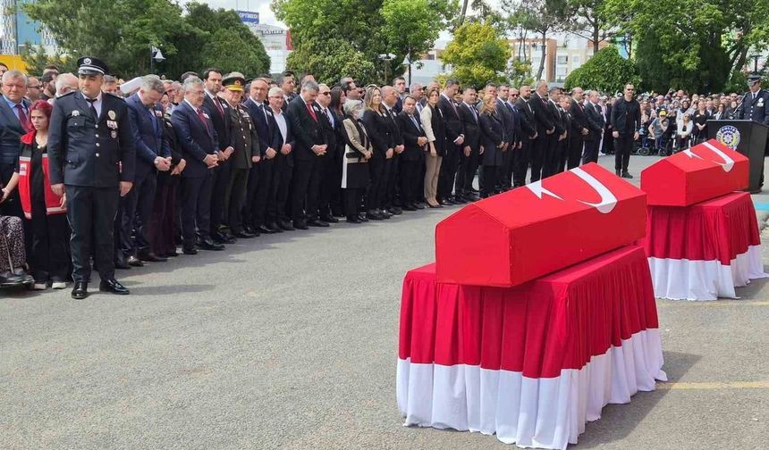 Tekirdağ’da Şehit Düşen 2 Polis Memuru Son Yolculuğuna Uğurlandı