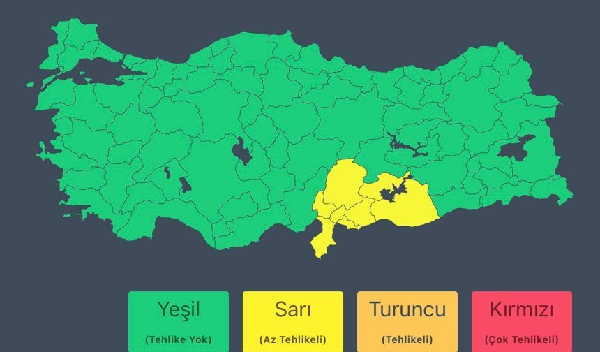 Meteoroloji'den Kahramanmaraş İçin Sarı Kodlu Uyarı!