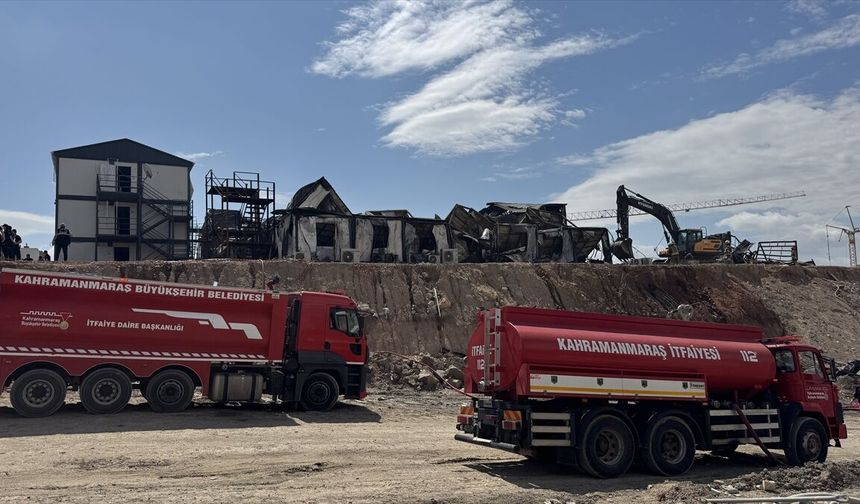 Kahramanmaraş'ta çıkan yangında 1 işçi öldü, 7 işçi yaralandı