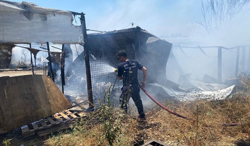 Antalya'da tarım işçilerinin kaldığı 6 konteyner yandı