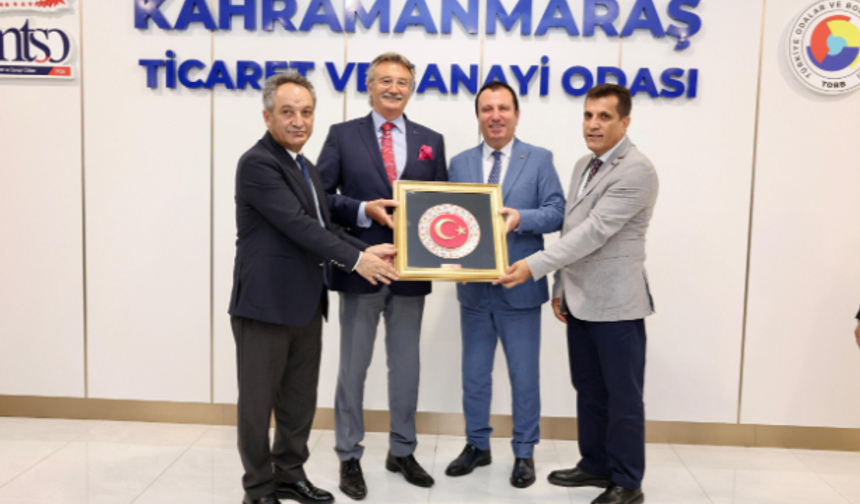 Eski Devlet Bakanı Kürşat Tüzmen, KMTSO Başkanı Buluntu'yu Ziyaret Etti