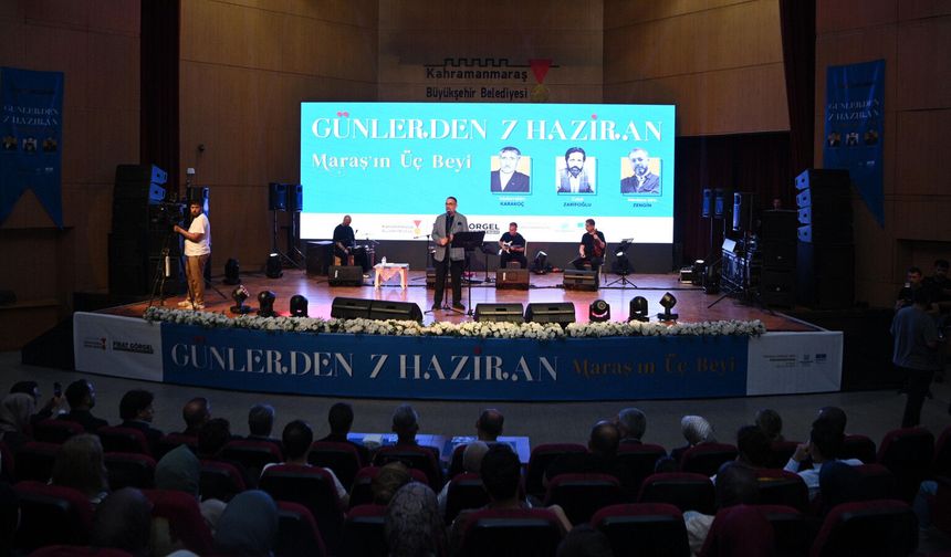 Kahramanmaraş'ta Edebiyatın Üç Ustasına Vefa Gecesi Düzenlendi!
