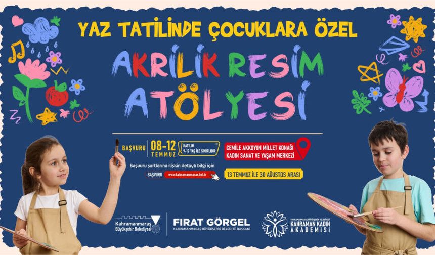 Kahramanmaraş’ta Çocuklar İçin Akrilik Resim Atölyesi Başlıyor