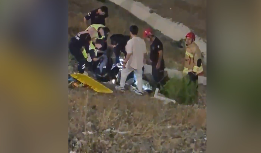 Kahramanmaraş-Göksun Yolunda Bariyerlere Çarpan Motosiklet Sürücüsü Boş Araziye Savruldu