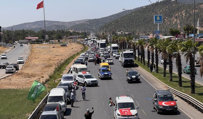 Srebrenitsa'dan Yola Çıkan 300 Kişilik "Filistin Konvoyu" Kahramanmaraş'ta Karşılandı!