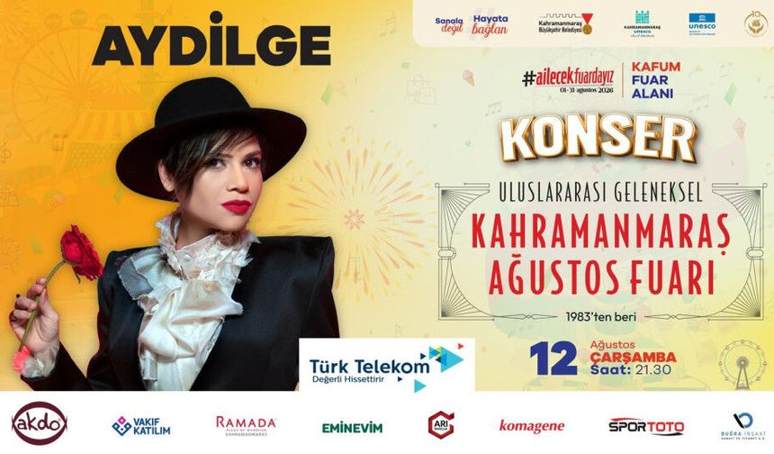 Kahramanmaraş’ta Aydilge Rüzgarı Esecek! Ağustos Fuarı’nda Konser Heyecanı