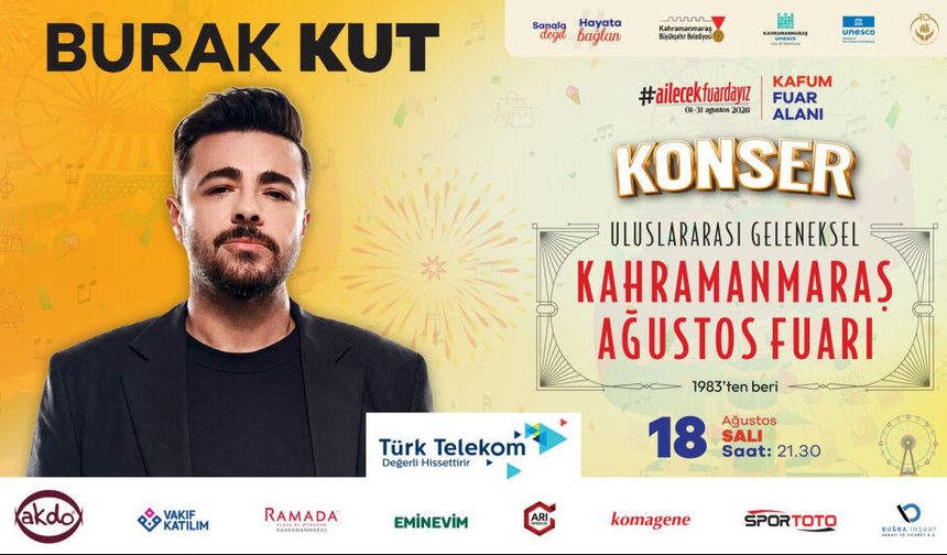 Ağustos Fuarı’nda Burak Kut Sahne Alıyor!
