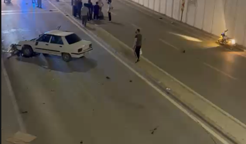 Tevfik Kadıoğlu Köprülü Kavşağı’nda Feci Kaza